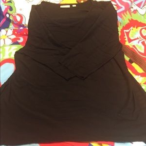 Black top with scallop detail